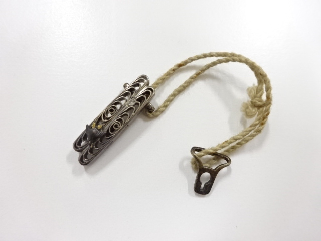 Japanese Kimono / Antique / Obidome Metal